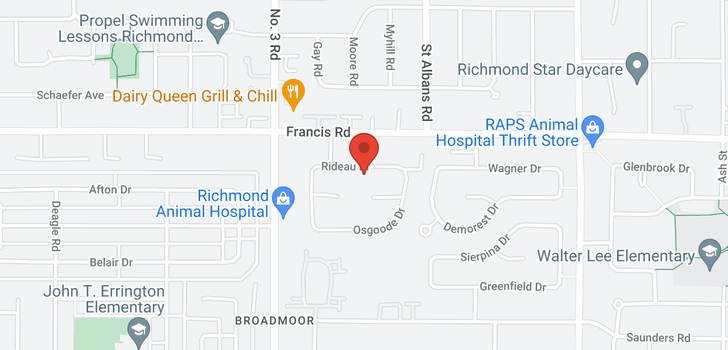map of 8460 RIDEAU DRIVE